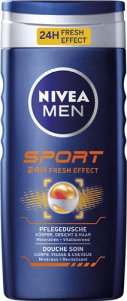 902655 Nivea Men Sport, Pflegedusche für Koerper, Gesicht und Haar, 250 ml